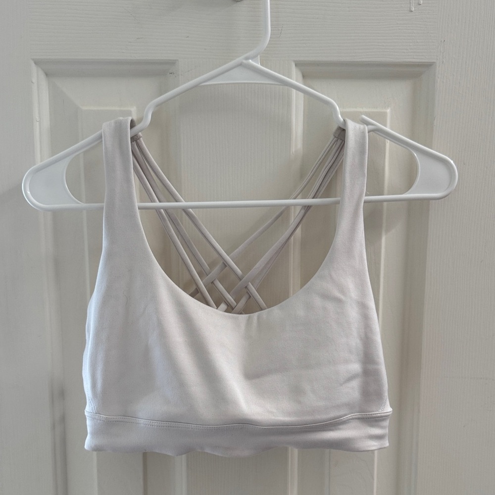 Victoria's Secret Light Gray Cross-Back Sports Bra